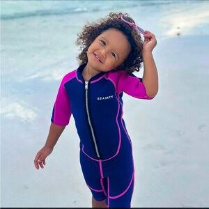 Seaskin Kids Wetsuit Pink Size 2